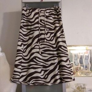 Zebra Print Skirt
